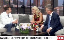 Dr. Grin on broadcast speaking of how sleep deprivation affects your health